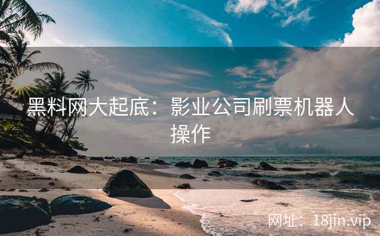 黑料网大起底：影业公司刷票机器人操作  第2张