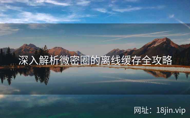 深入解析微密圈的离线缓存全攻略
