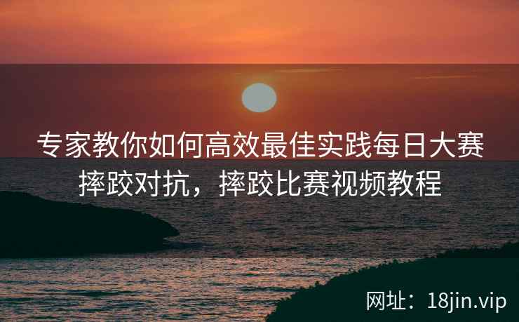 专家教你如何高效最佳实践每日大赛摔跤对抗，摔跤比赛视频教程