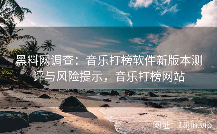 黑料网调查：音乐打榜软件新版本测评与风险提示，音乐打榜网站
